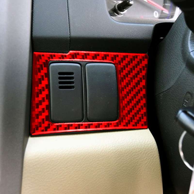 2 PCS Set for Honda CRV 2007-2011 Carbon Fiber Car Central Control Card Box Panel Decorative Sticker