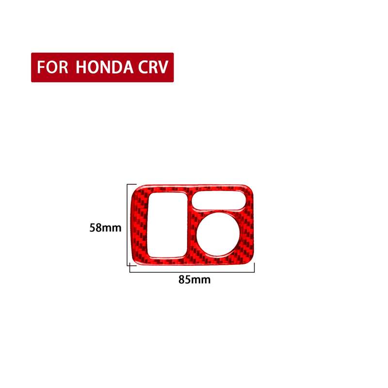 For Honda CRV 2007-2011 Car Carbon Fiber Rear Mirror Adjustment Switch Frame Decorative Sticker, Lef