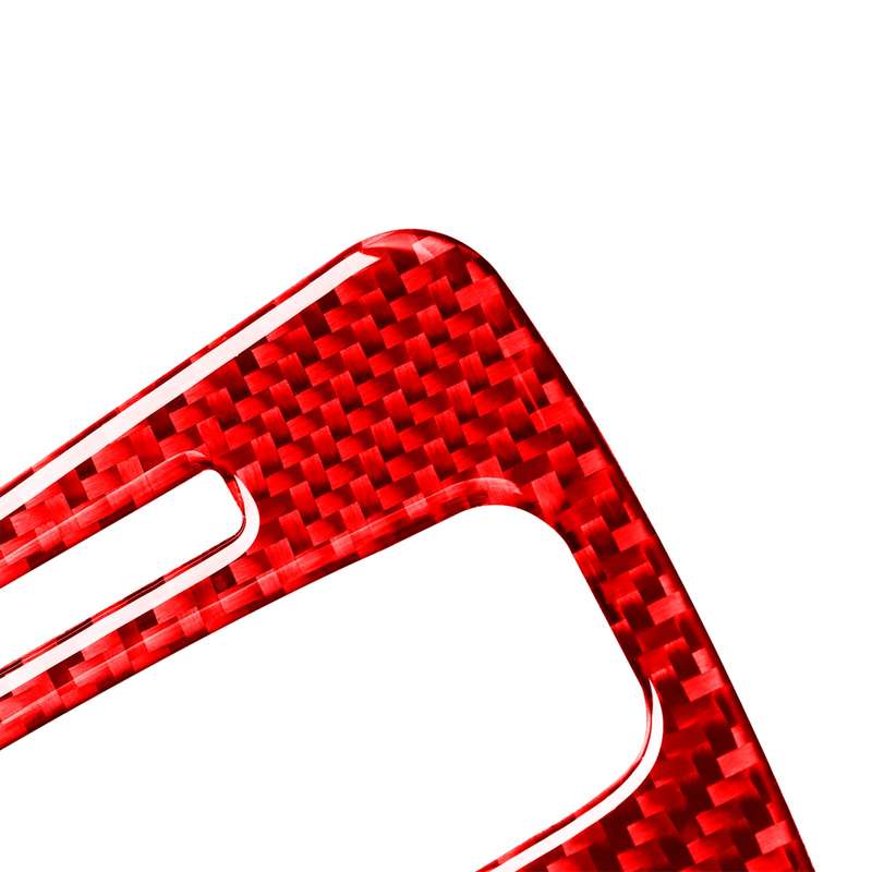 For Honda CRV 2007-2011 Carbon Fiber Car Gear Indicator Frame Decorative Sticker,Right Drive (Red)