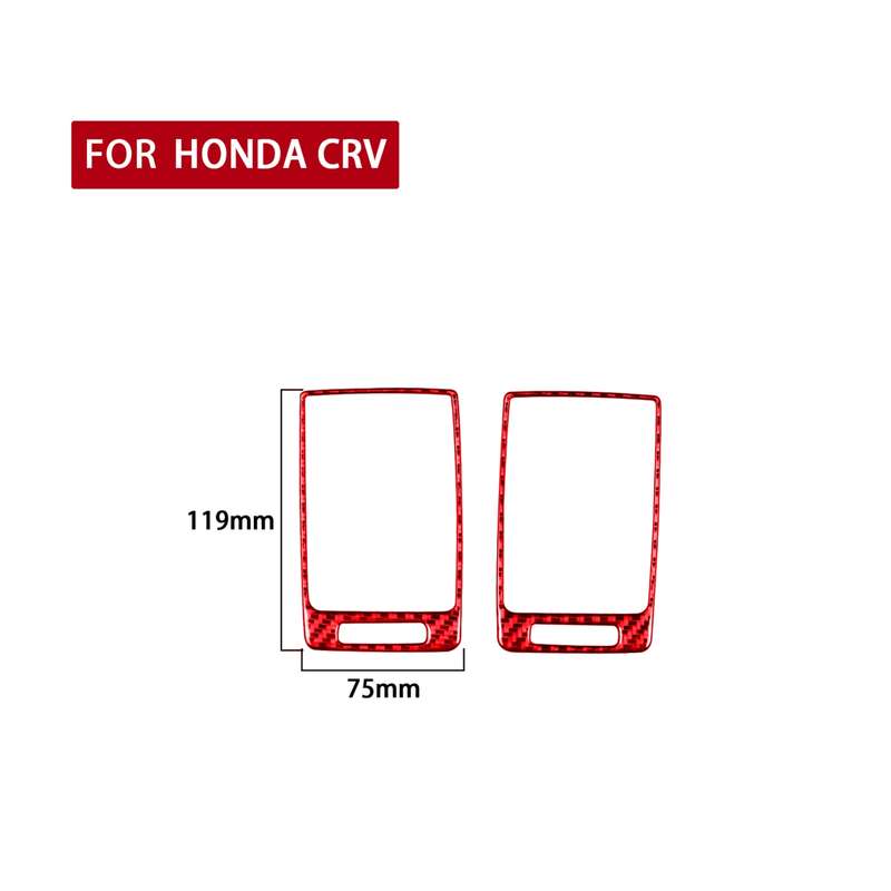2 PCS Set for Honda CRV 2007-2011 Carbon Fiber Car Side Air Outlet Frame Decorative Sticker,Left and