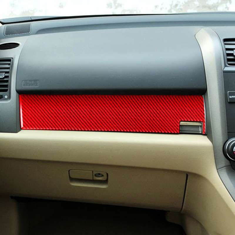 For Honda CRV 2007-2011 Carbon Fiber Car Co-pilot Glove Box Panel Decorative Sticker,Right Drive (Re