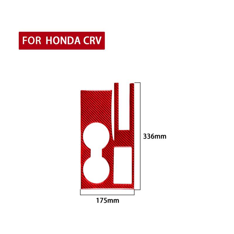 For Honda CRV 2007-2011 Carbon Fiber Car Water Cup Holder Panel Decorative Sticker, Right Drive (Red