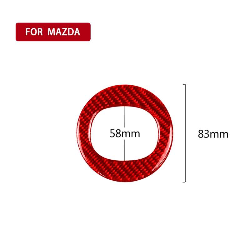 Car Carbon Fiber Steering Wheel Decorative Sticker for Mazda CX-5 2017-2018, Left and Right Drive (R