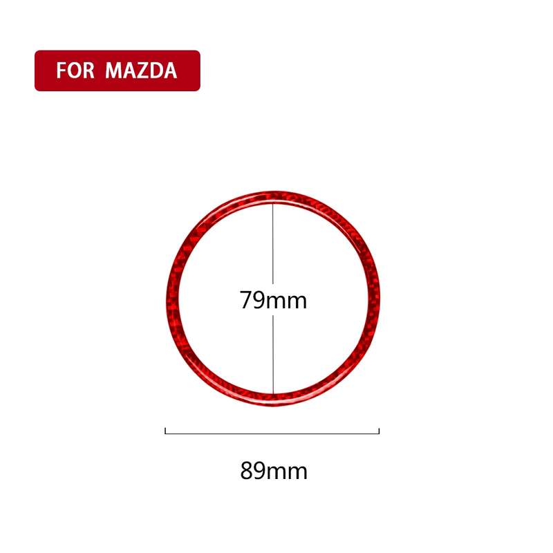 Car Carbon Fiber Steering Wheel Decorative Sticker for Mazda 3 Axela 2017-2018, Left and Right Drive