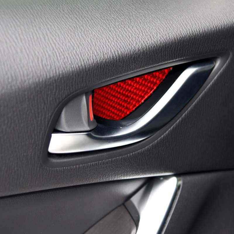 Car Carbon Fiber Inside Door Bowl Decorative Sticker for Mazda CX-5 2013-2018, Left and Right Drive(