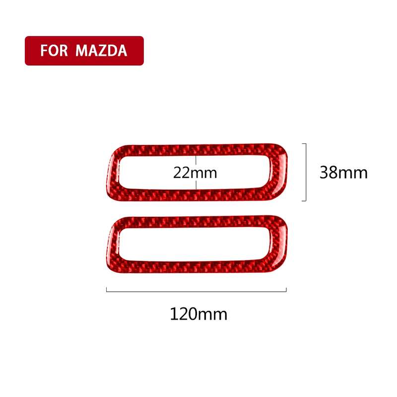 Car Carbon Fiber A-pillar Air Outlet Decorative Sticker for Mazda CX-5 2017-2018, Left and Right Dri