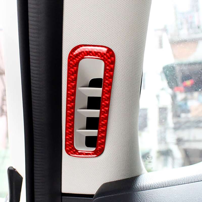 Car Carbon Fiber A-pillar Air Outlet Decorative Sticker for Mazda CX-5 2017-2018, Left and Right Dri