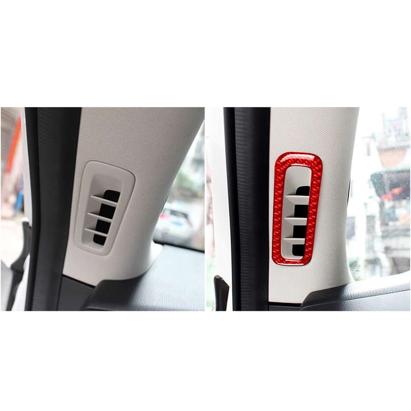 Car Carbon Fiber A-pillar Air Outlet Decorative Sticker for Mazda CX-5 2017-2018, Left and Right Dri