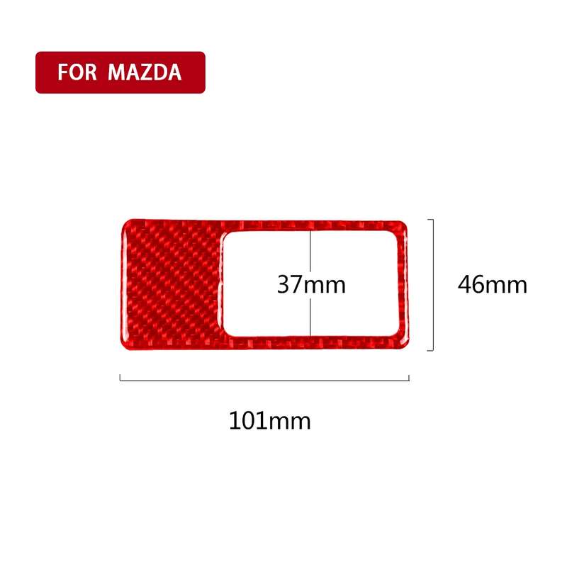 Car Carbon Fiber Headlight Decorative Sticker for Mazda CX-5 2017-2018, Left and Right Drive (Red)