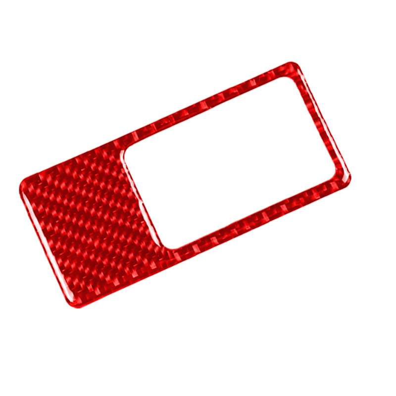 Car Carbon Fiber Headlight Decorative Sticker for Mazda CX-5 2017-2018, Left and Right Drive (Red)