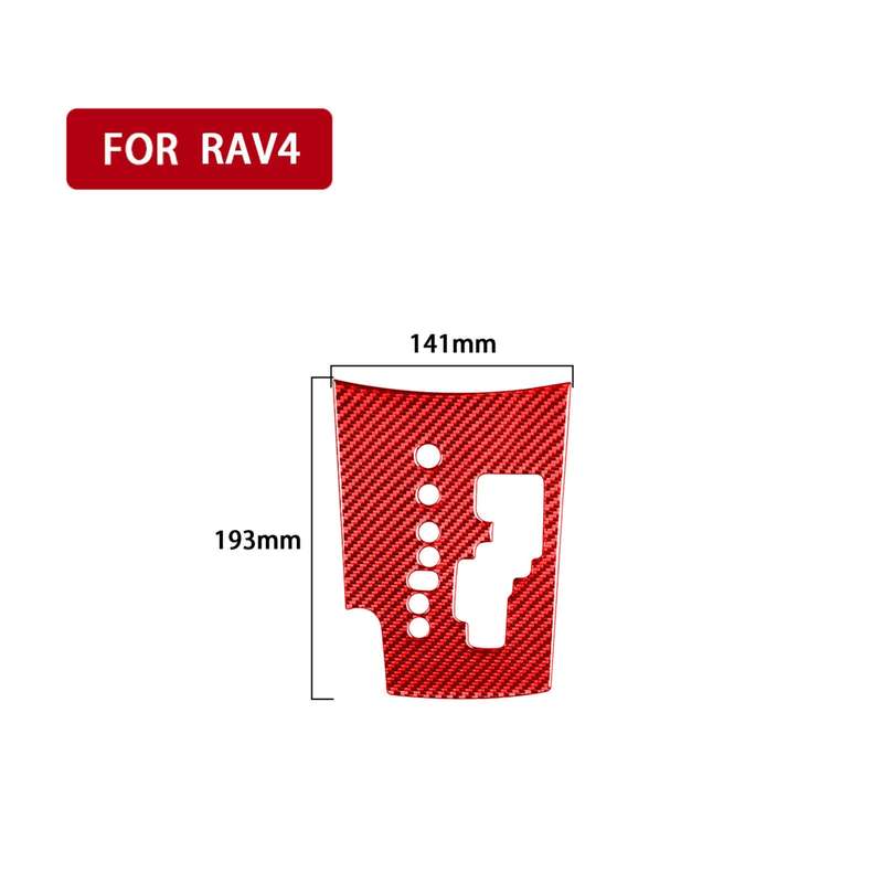 Car Carbon Fiber Gear Panel Decorative Sticker for Toyota RAV4 2006-2013, Left Drive (Red)