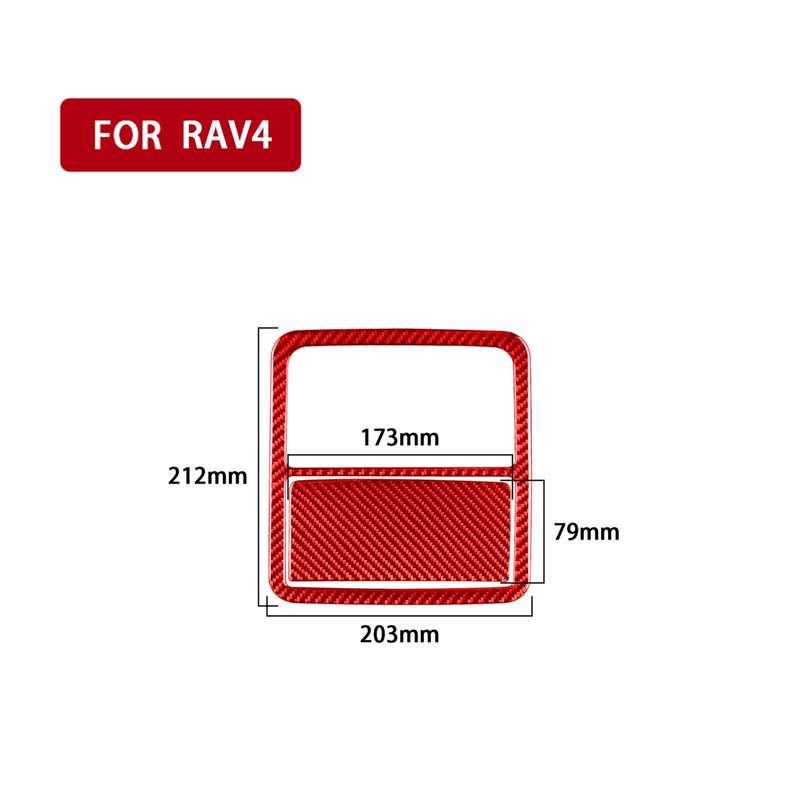 Car Carbon Fiber Front Reading Light Panel Decorative Sticker for Toyota RAV4 2006-2013, Left and Ri