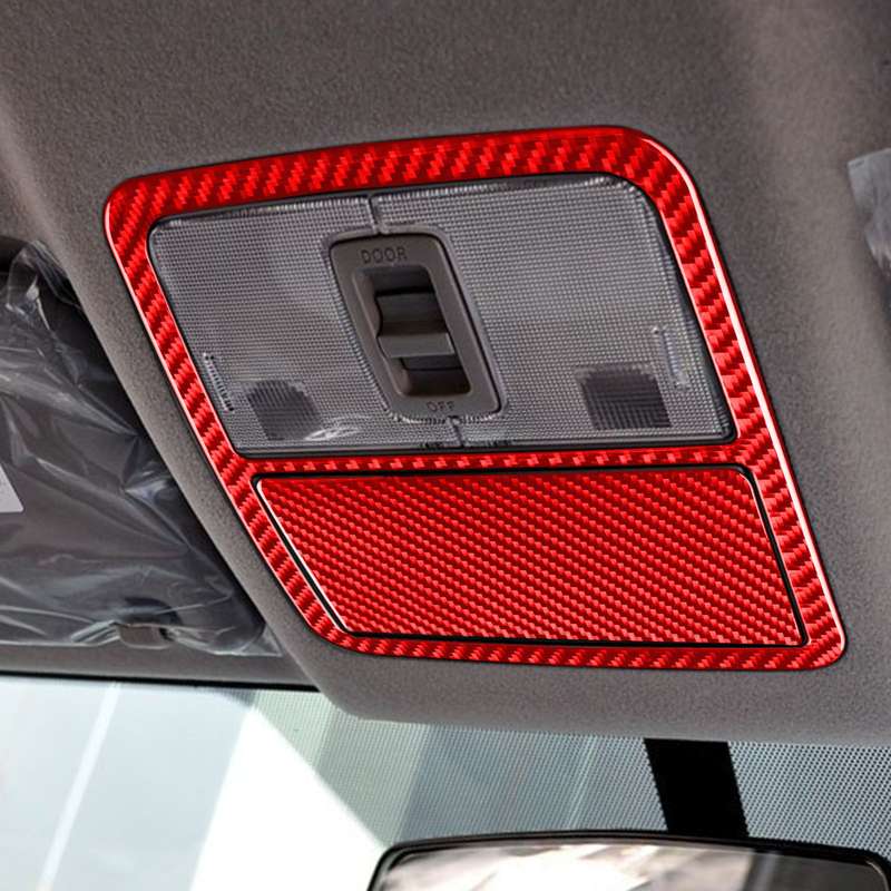 Car Carbon Fiber Front Reading Light Panel Decorative Sticker for Toyota RAV4 2006-2013, Left and Ri