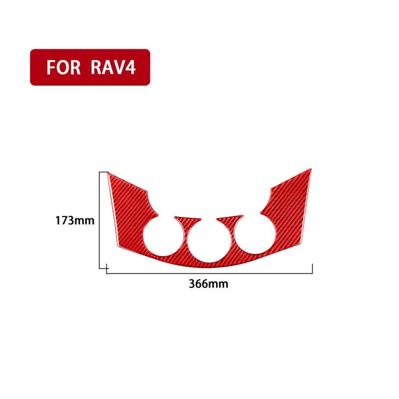 Car Carbon Fiber Central Control Switch Panel Decorative Sticker for Toyota RAV4 2006-2013, Left and
