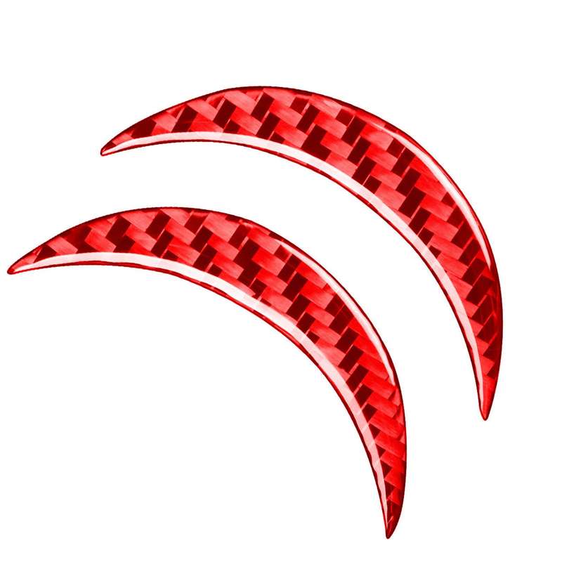 Car Carbon Fiber Steering Wheel Logo Decorative Sticker for Toyota RAV4 2006-2013, Left and Right Dr