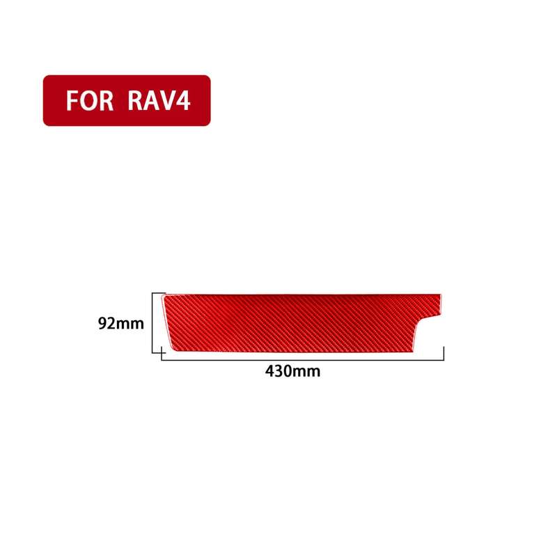 Car Carbon Fiber Passenger Center Control Panel Decorative Sticker for Toyota RAV4 2006-2013, Right
