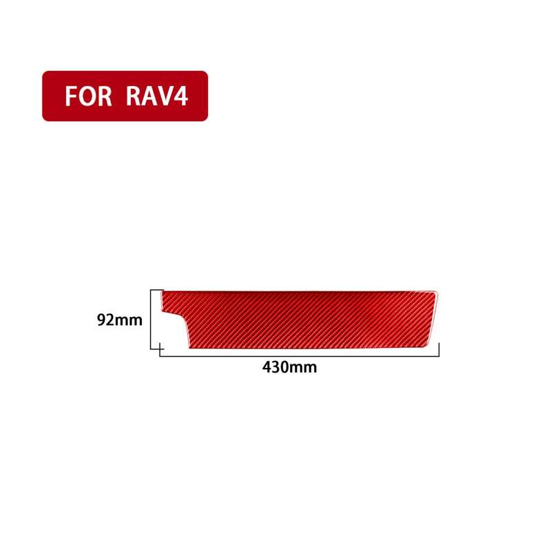 Car Carbon Fiber Passenger Center Control Panel Decorative Sticker for Toyota RAV4 2006-2013, Left D