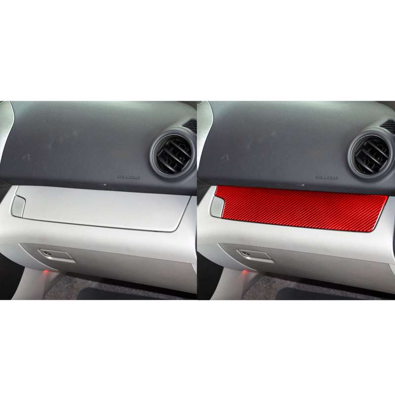 Car Carbon Fiber Passenger Center Control Panel Decorative Sticker for Toyota RAV4 2006-2013, Left D
