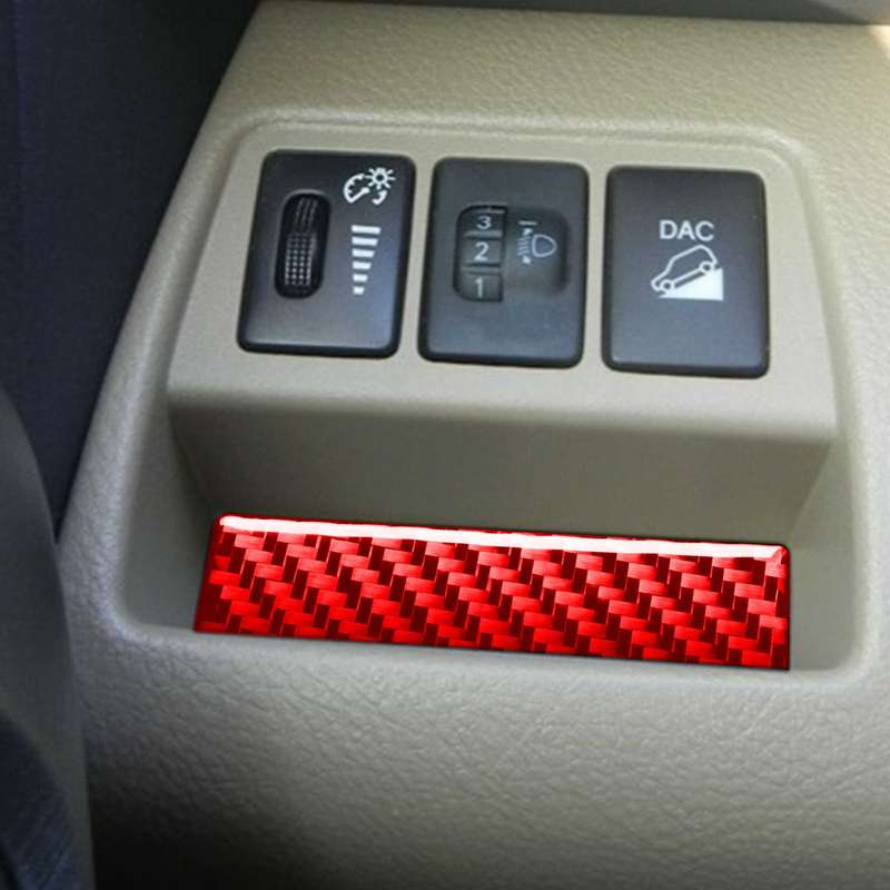 Car Carbon Fiber Headlight Switch Gasket Decorative Sticker for Toyota RAV4 2006-2013, Left and Righ
