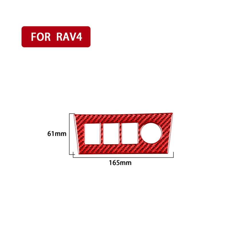Car Carbon Fiber Cigarette Lighting Panel Decorative Sticker for Toyota RAV4 2006-2013, Left and Rig