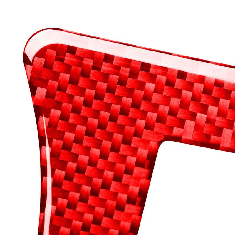 Car Carbon Fiber Handbrake Panel Decorative Sticker for Toyota RAV4 2006-2013, Right Drive (Red)