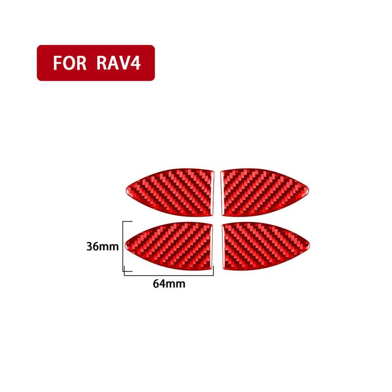 Car Carbon Fiber Inside Door Bowl Decorative Sticker for Toyota RAV4 2006-2013, Left and Right Drive