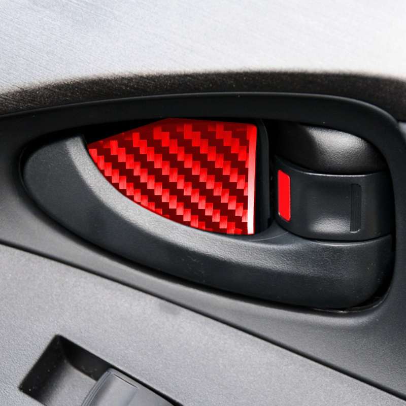 Car Carbon Fiber Inside Door Bowl Decorative Sticker for Toyota RAV4 2006-2013, Left and Right Drive