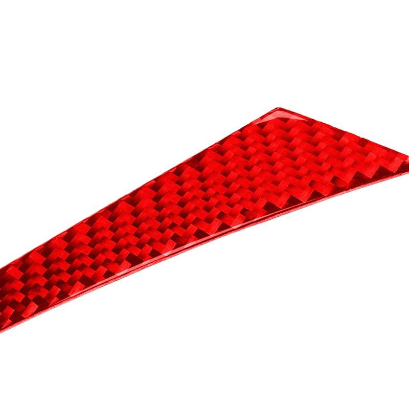 Car Carbon Fiber Dashboard Right Side Decorative Sticker for Infiniti Q50 2014-2020, Right Drive(Red