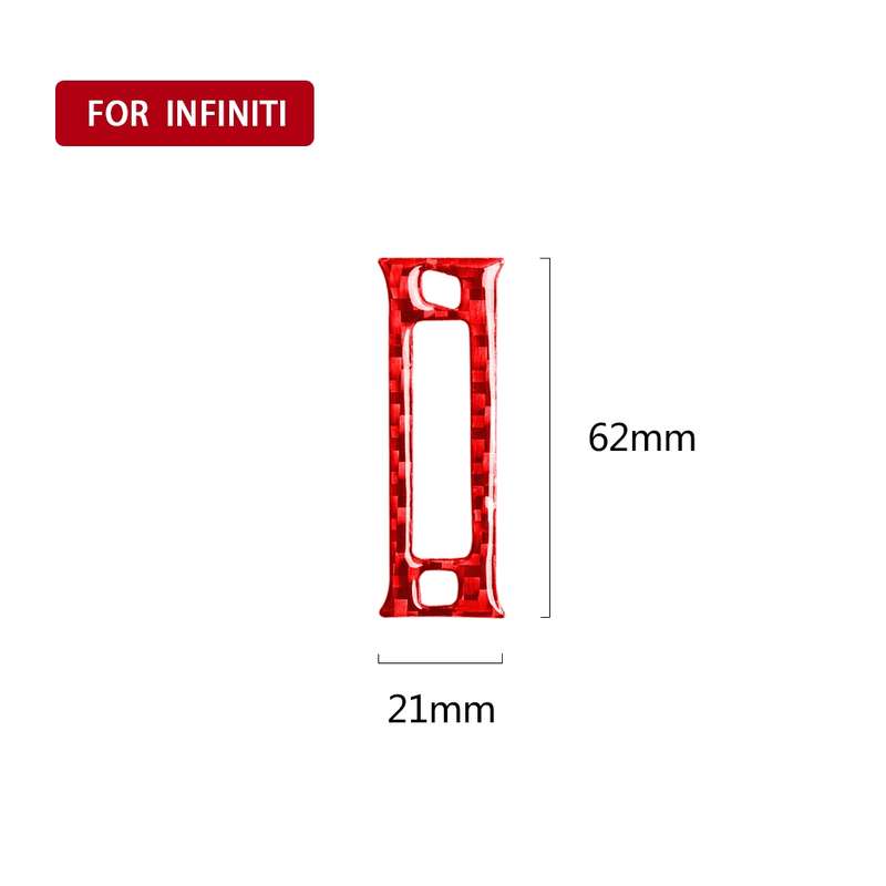 Car Carbon Fiber Rear Air Outlet Decorative Sticker for Infiniti Q50 2014-2020, Left and Right Drive