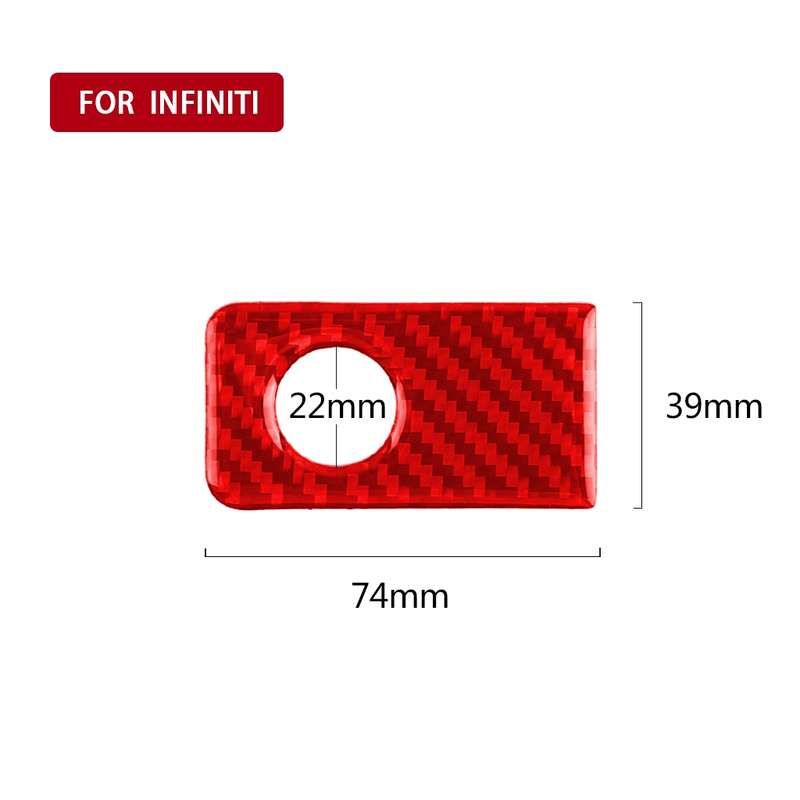 Car Carbon Fiber Front Passenger Seat Handle Box Decorative Sticker for Infiniti Q50 2014-2020, Left