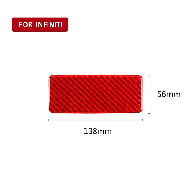 Car Carbon Fiber Rear Ashtray Panel Decorative Sticker for Infiniti Q50 2014-2020, Left and Right Dr
