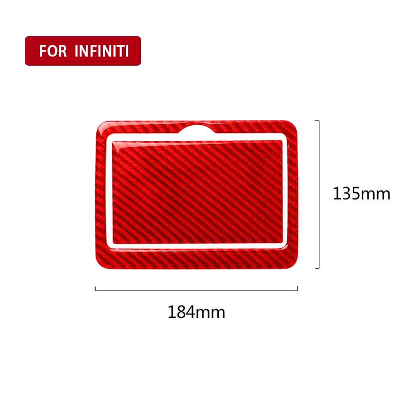Car Carbon Fiber Rear Water Cup Holder Decorative Sticker for Infiniti Q50 2014-2020, Left and Right