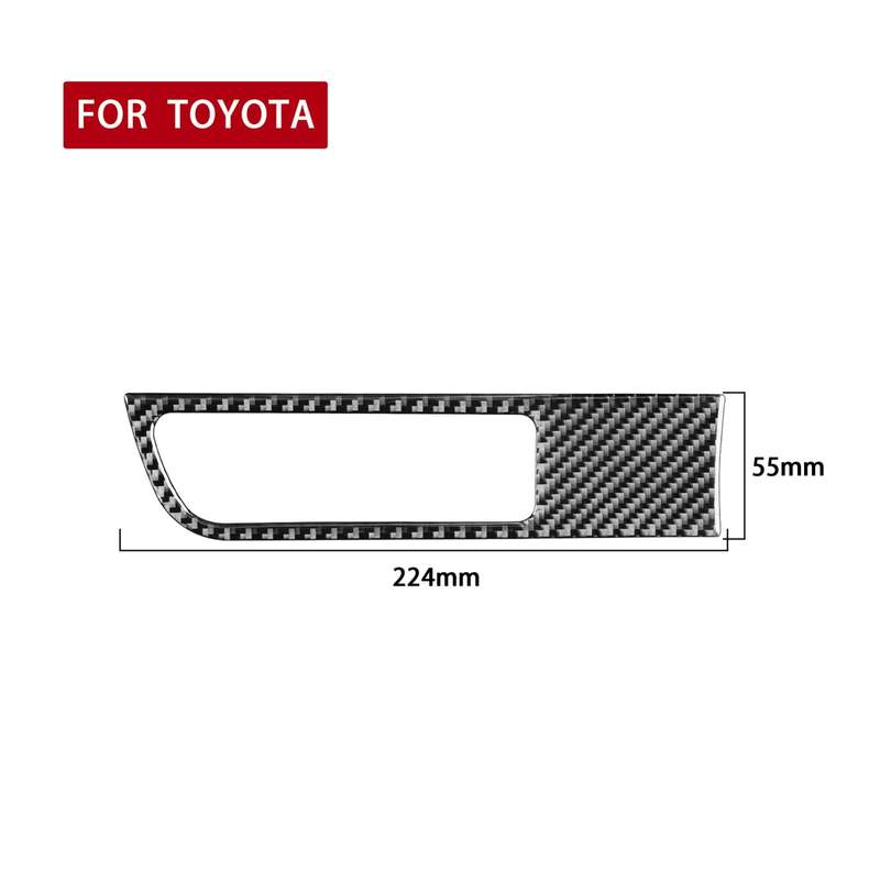 Car Carbon Fiber Driver Card Slot Panel Decorative Sticker for Toyota Highlander 2014-2019, Left Dri