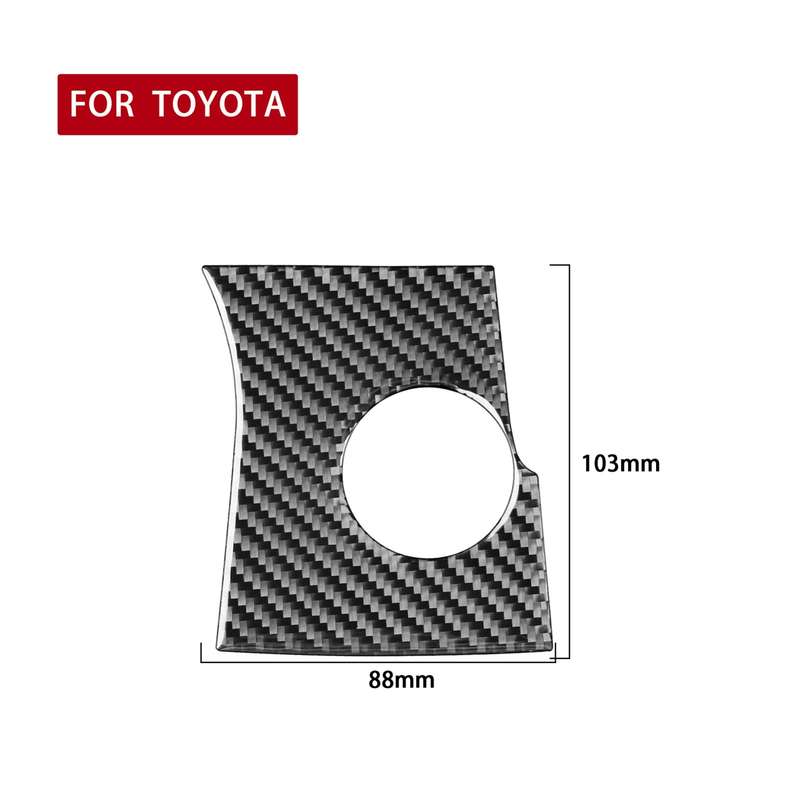 Car Carbon Fiber Ignition Switch Panel Decorative Sticker for Toyota Highlander 2014-2019, Left Driv