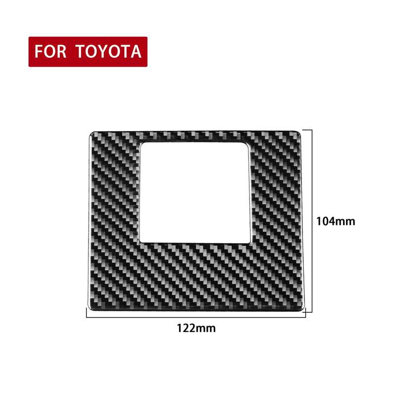 Car Carbon Fiber Driver Left Storage Cover Decorative Sticker for Toyota Highlander 2014-2019, Left