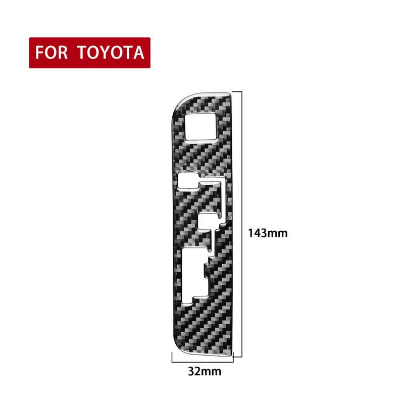 Car Carbon Fiber Gear Indicator Decorative Sticker for Toyota Highlander 2014-2019, Left Drive