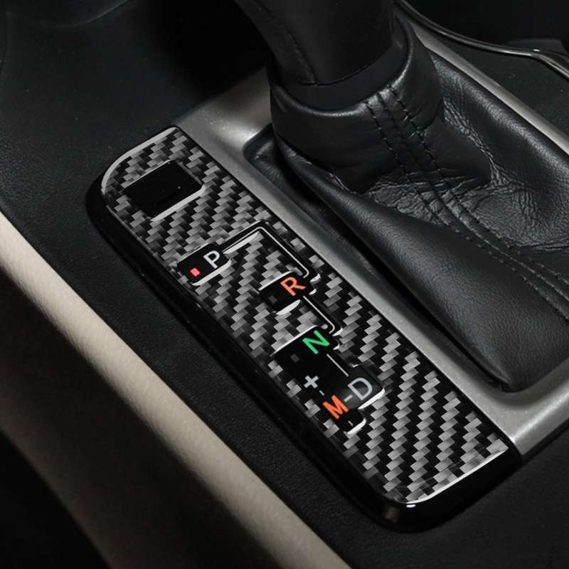 Car Carbon Fiber Gear Indicator Decorative Sticker for Toyota Highlander 2014-2019, Left Drive