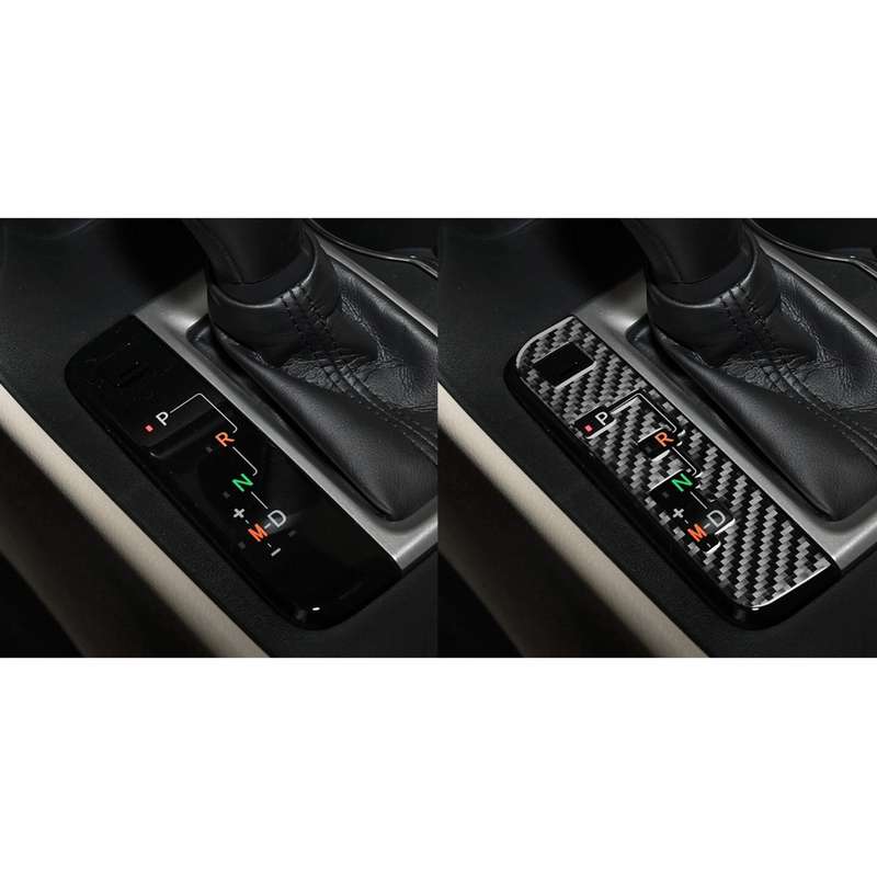 Car Carbon Fiber Gear Indicator Decorative Sticker for Toyota Highlander 2014-2019, Left Drive