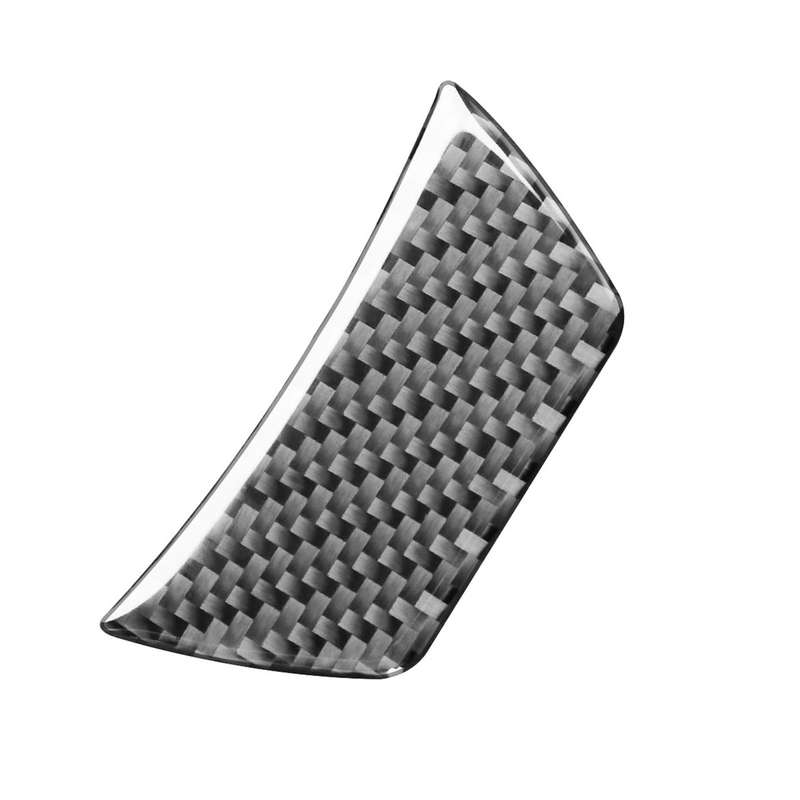 Car Carbon Fiber Steering Wheel Decorative Sticker for Toyota Highlander 2014-2019, Left Drive