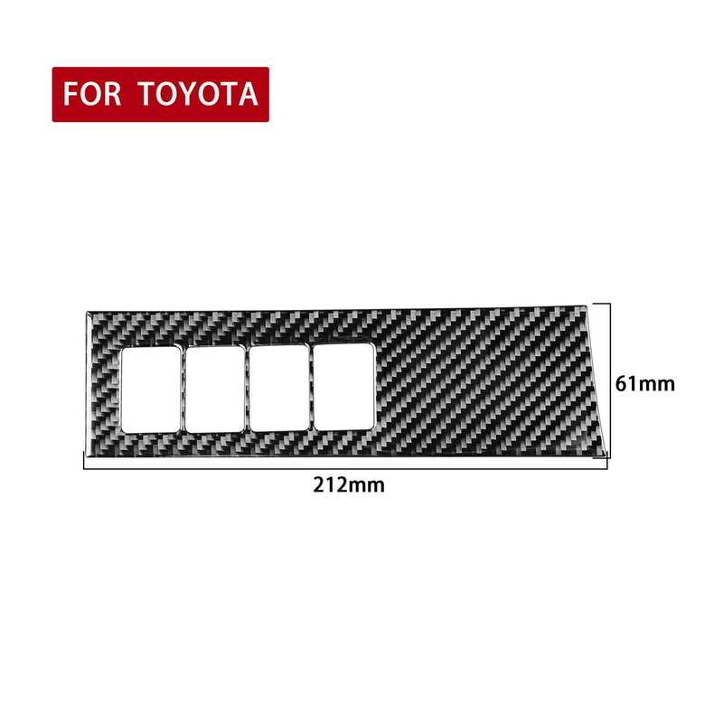 Car Carbon Fiber Headlight Adjustment Switch Panel Decorative Sticker for Toyota Highlander 2014-201
