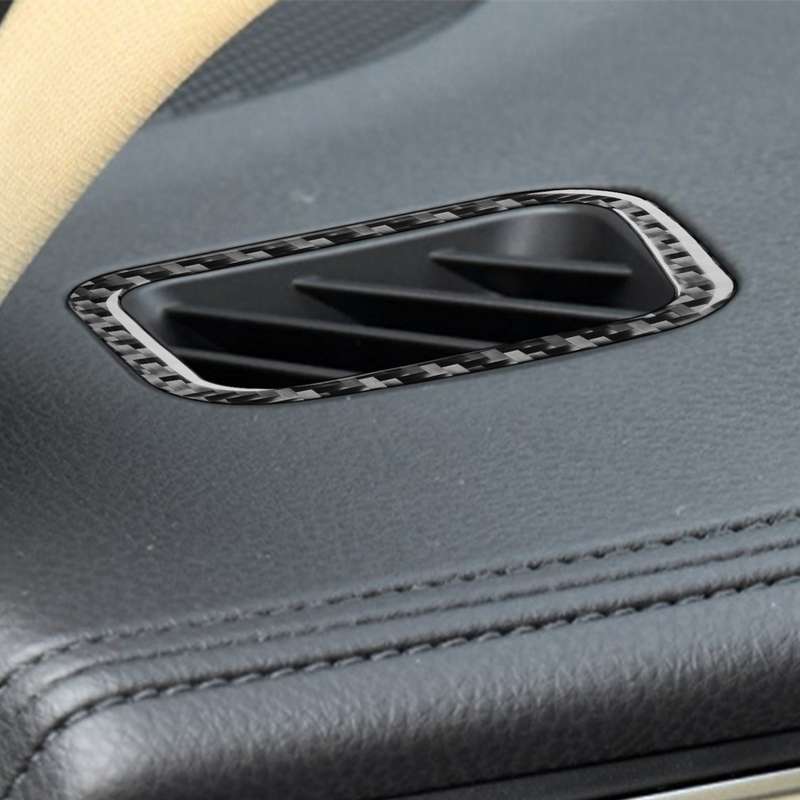 Car Carbon Fiber Dashboard Air Outlet Decorative Sticker for Toyota Highlander 2014-2019, Left Drive