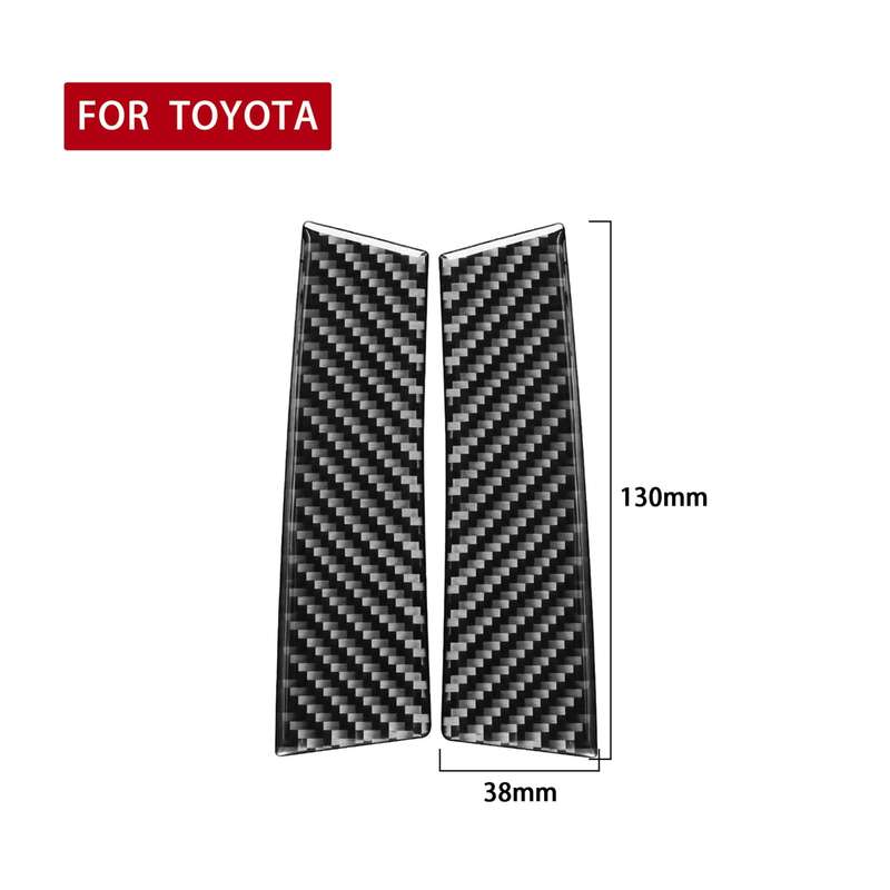 Car Carbon Fiber A-pillar Decorative Sticker for Toyota Highlander 2014-2019, Left Drive