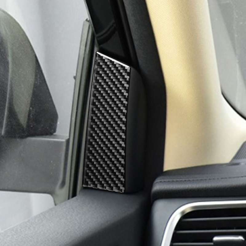 Car Carbon Fiber A-pillar Decorative Sticker for Toyota Highlander 2014-2019, Left Drive