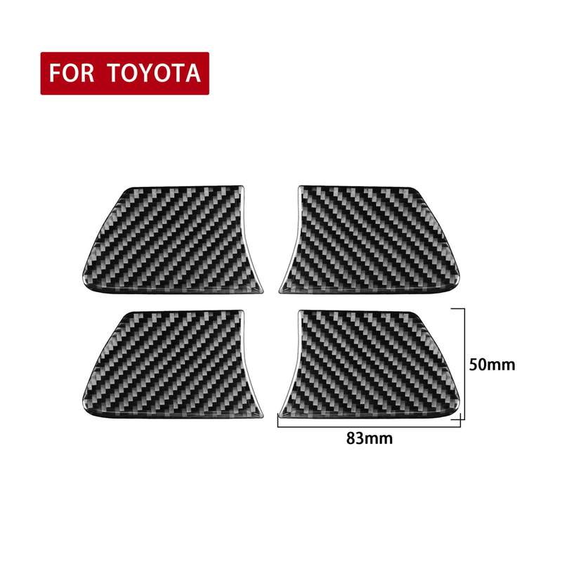 Car Carbon Fiber Inside Door Bowl Decorative Sticker for Toyota Highlander 2014-2019, Left Drive