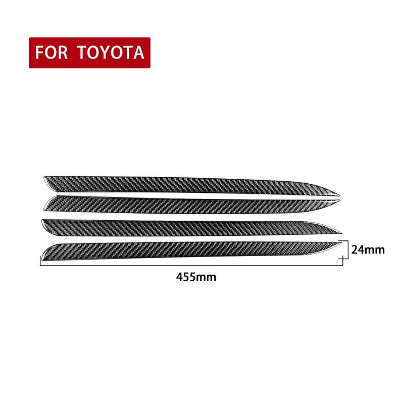 Car Carbon Fiber Door Trim Decorative Strip for Toyota Highlander 2014-2019, Left Drive
