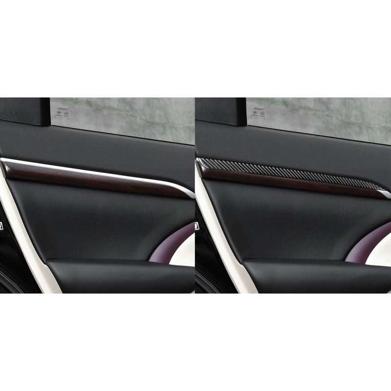 Car Carbon Fiber Door Trim Decorative Strip for Toyota Highlander 2014-2019, Left Drive