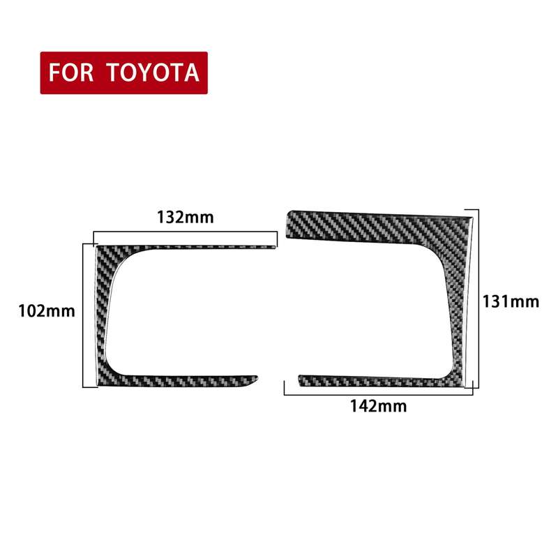 Car Carbon Fiber Side Air Outlet Decorative Sticker for Toyota Highlander 2014-2019, Left Drive