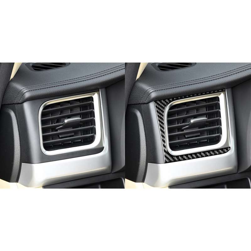 Car Carbon Fiber Side Air Outlet Decorative Sticker for Toyota Highlander 2014-2019, Left Drive