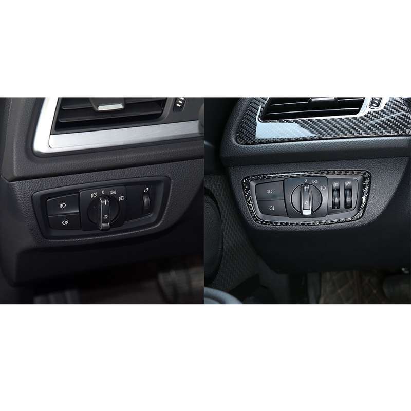 Car Headlight Switch Decorative Sticker for BMW F52 1 Series Sedan 2017-2019, Left Drive