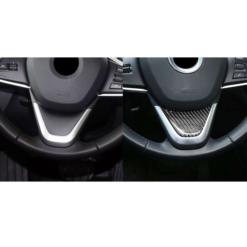 Car Steering Wheel Decorative Sticker for BMW F52 1 Series Sedan 2017-2019, Left Drive